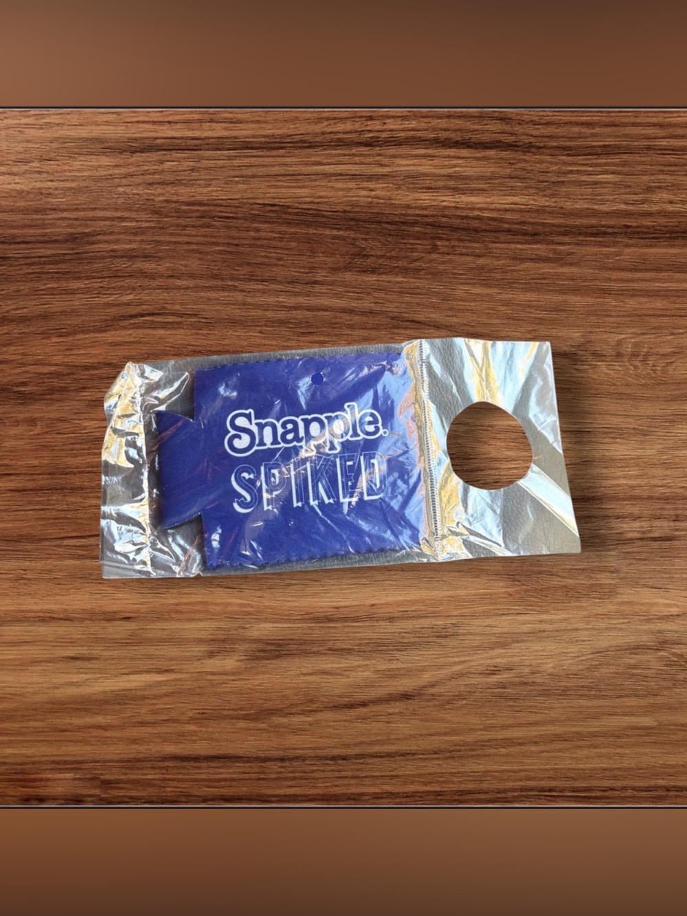 NEW Branded Snapple SPIKED Tea Blue Can Cooler Koozie Sleeve Limited Edition